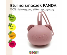Gigi Kids Silikoninis čiulptuko dėklas, rutulinis apsauginis pakabukas, tamsiai rožinė