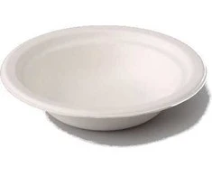 Gilios cukranendrių pluošto lėkštės Bio Spino 400ml/10vnt. baltos