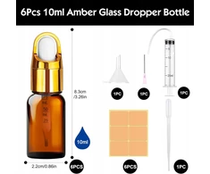GINTARO 6X10ML GLASS LAŠINTUVIŲ ALIEJAI KVEPALAI SKYSČIAI