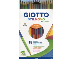 Giotto Stilnovo dvipusės spalvotos kreidelės, 18 vnt.