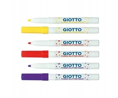 Giotto Turbo Glitter Maxi flomasteriai, 6 spalvų
