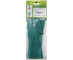 Gl Plastic Metalinės vielos sodui 100vnt. L15cm žalios/PE danga