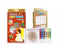 Glass Deco Dažai vitražiniai Amos Sun Deco "Christmas" 6x10.5 ml su 6 pakabukais