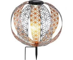 Globo Toys LED lauko šviestuvas su saulės baterija IP44 Globo 3000K 3V aukso/sidabro sp.
