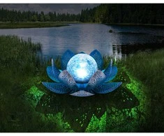 Globo Toys LED lauko šviestuvas su saulės baterija IP44 Globo 6500K 3V mėlynas