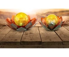 Globo Toys LED lauko šviestuvas su saulės baterija IP44 Globo 6500K 3V oranžinis