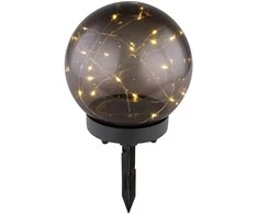 Globo Toys LED lauko šviestuvas su saulės baterija IP44 Globo 3000K 3V juodas