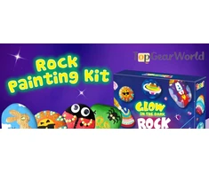 Glow in The Dark Painting Rock amatų rinkinys vaikams