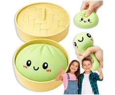 Gniotek Anti-stress Squishy koldūnų bandelės suktinukas su TikTok spalvomis