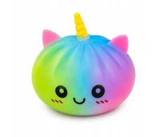 Gniotek Dumpling Unicorn Vaivorykštė Vienaragis 10cm Vaivorykštė dim sum bandelė