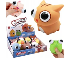 GNIOTEK GYVŪNAS 9cm SU AKIS ANTISTRESAS SQUISHY FIDGET MOCHI