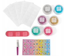 GO GLAM NAGŲ RINKINYS SU GLITTER IR lipdukais COOL MAKER SPIN MASTER