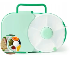 GoBe LUNCHBOX&amp;SNACK SPINNER POJEMNIK NA ŚNIADANIE PRZEKĄSKI Z PRZEGRÓDKAMI