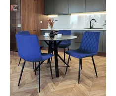 Gockowiak DEXTER VELVET MINŠTA KĖDĖ, NAVY MĖLYNA VALKOJOJE SVETAINEI, MODERNA