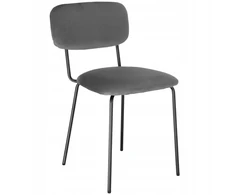 Gockowiak LOUIS Juodas GRAPHITE VELVET VELVET KĖDĖ SVETAINEI, MODERNA