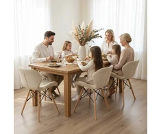 Gockowiak MURET VELVET VELVET BEIGE MINŠTA KĖDĖ VALGOMOJE SVETAINEI