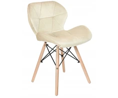 Gockowiak MURET VELVET VELVET BEIGE MINŠTA KĖDĖ VALGOMOJE SVETAINEI