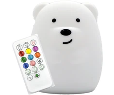 Gockowiak NAKTINIS LEMPAS LOKIS VAIKAMS, SPALVOTAS SILIKONIS RGB M