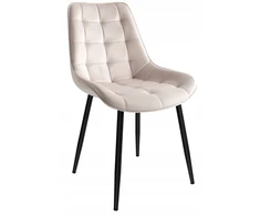 Gockowiak NORMAN VELVET BEIGE VELVETINĖ KĖDĖ VALGOMOJE SVETAINEI MODERNŪS PRIEDAI