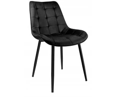 Gockowiak NORMAN VELVET Juodas VELVET KĖDĖ SVETAINEI, MODERNA