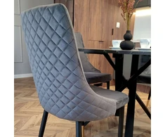 Gockowiak VERMONT VELVET GRAPHITE MINŠTA VELVETINĖ KĖDĖ VALGOMOJE SVETAINEI