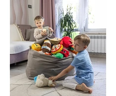 GodBless Pufa vaikams fotel organizer maišelis na zabawki pluszaki do pokoju XXL