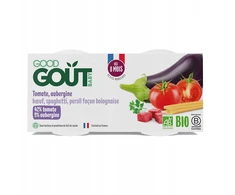 Good Gout BIO spagečiai su baklažanais ir jautiena, 2 x 190 g