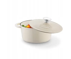 GOOSE MAKER Ketaus INDUKCINĖ raudona ovali keptuvė Retro Konighoffer 2,8L