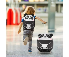 Goplus 2 dalių vaikiško lagamino ir kuprinės komplektas, Panda