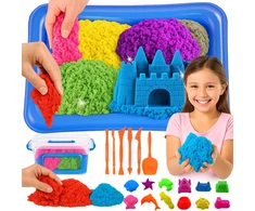 Gordon Toys KINETINIS SMĖLIS 2kg BASEINŲ PELIETO MENTELĖ SANDBIT KAUŠAS XXL RINKINYS