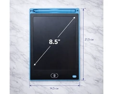 GRAFIKOS PIEŠIMO PLASTETĖ 8,5" LCD VAIKAMS, MĖLYNA SU RAŠTU