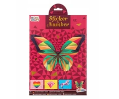 Grafix Įklijavimas pagal numerius 4 raštai Butterfly Moxy 100082/A
