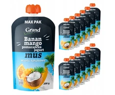 Grand Didieji vaisių putėsiai 200g – Banana Mango Oranžinis Yogurt Coconut