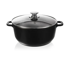 GRANITINIS puodas su dangteliu virimui, troškinimui, kepimui, 28 cm, 7L GRANDE