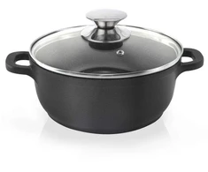Orion Puodas granitas su stikliniu dangteliu GRANDE 16 cm, 1,4 l