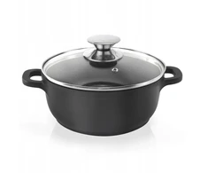 Granito puodas su stikliniu dangteliu GRANDE 20 cm, 2,3 l