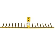 Grėblys 18 dantų dažytas milteliniu b.