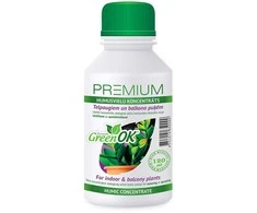 Radex Žalias Ok Humus.medž.trąšos kambar.augalams ir balkon.gėlėms GreenOK Premium 120ml su lašintuvu