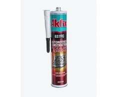 Greito stingimo statybinis sandariklis ir klijai AKFIX 637FC PU, juodos sp., 310 ml