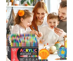 Guangna MARKERY AKRYLOWE Rinkinys 120 SZT WODODPORNE SZYBKO SUSZĄCE DO SZKLE