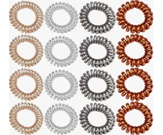 GUMĖS 16 Vnt. SPIRALINIAI PLASTIKINIAI PLAUKŲ KETELĖS, ILGUS, TEMPAMOS