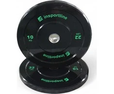 Guminė svarmenų plokštelė inSPORTline Bumper Plate Lite 10 kg 50 mm