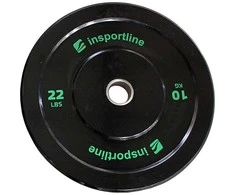 Guminė svarmenų plokštelė inSPORTline Bumper Plate Lite 10 kg 50 mm