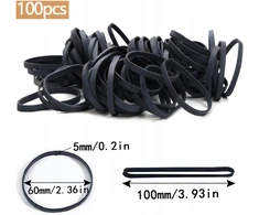 GUMINĖS JUOSTOS 100 VNT 100 X 5 MM STIPRUS Juodas ELASTINGAS TEMPAS NAMAS