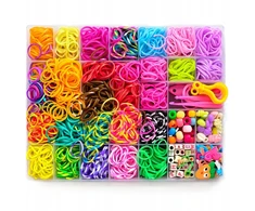 Guminės juostos apyrankėms gaminti Loom Bands DIY 1500 vnt. Box XXL komplektas
