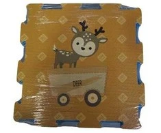 Guminis kilimėlis-dėlionė Kelionė džiunglėmis 30.5x30.5cm 18vnt.