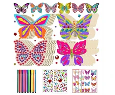 Habarri BUTTERFLIES Creative Painting Rinkinys 24 elementų Vaikams Linksmas pasidaryk pats
