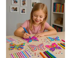 Habarri BUTTERFLIES Creative Painting Rinkinys 24 elementų Vaikams Linksmas pasidaryk pats