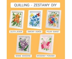 Habarri QUILLING Laukinė puokštė - Popierinės juostelės Paveikslų rėmeliai Creative DIY rinkinys