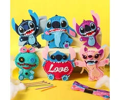 Habarri STITCH - veltinio siuvimo rinkinys "pasidaryk pats" pakabukams - 6 elementai